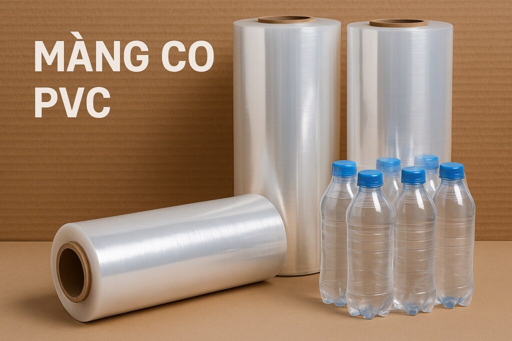 Màng co pvc bọc chai nước suối – giải pháp đóng gói an toàn, chuyên nghiệp